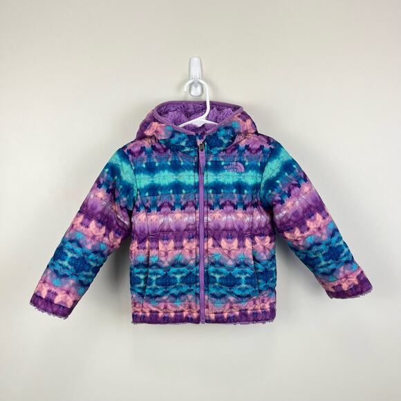The North Face Girls Reversible Mossbud Swirl Insulated Jacket 2T - Picture 1 of 15
